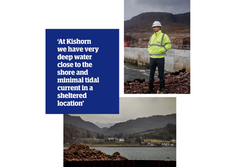 At Kishorn we have very deep water close to the shore and minimal tidal current in a sheltered location.