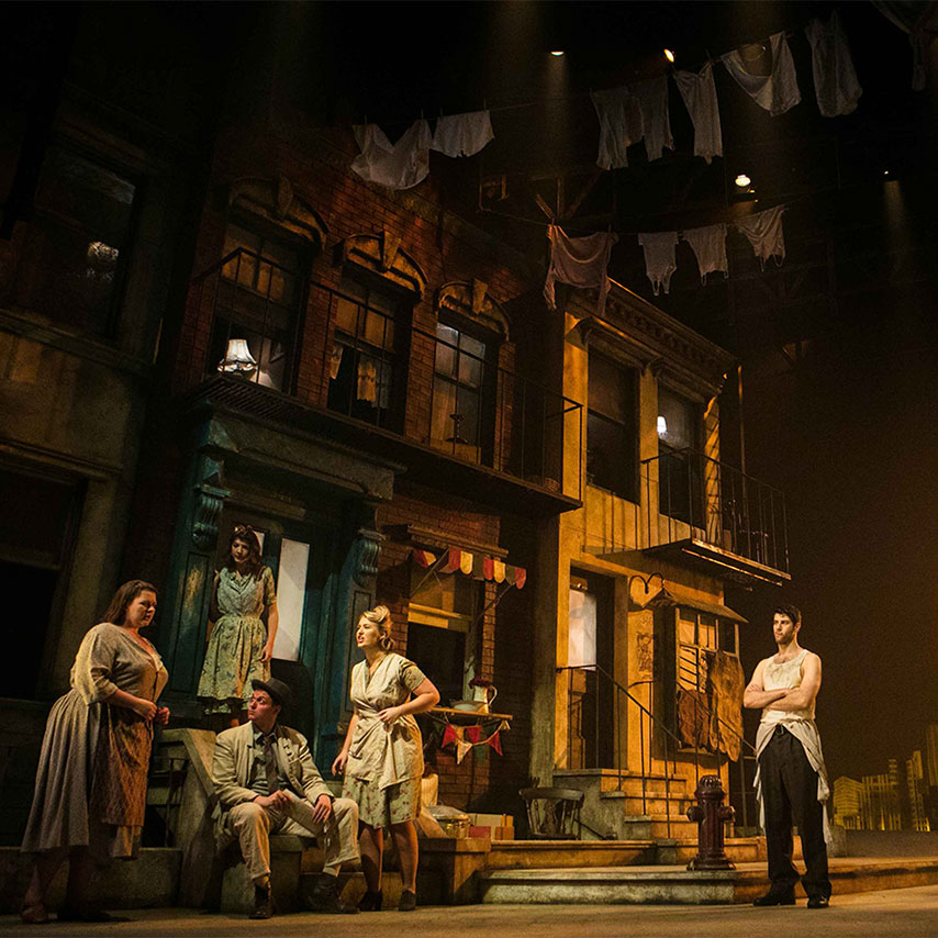 Image of a scene from a production at the Royal Conservatoire of Scotland.
